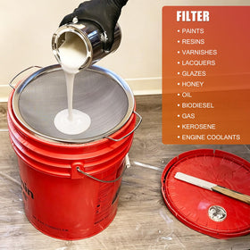 ZHUITU filter cover mounted on a 5-gallon bucket