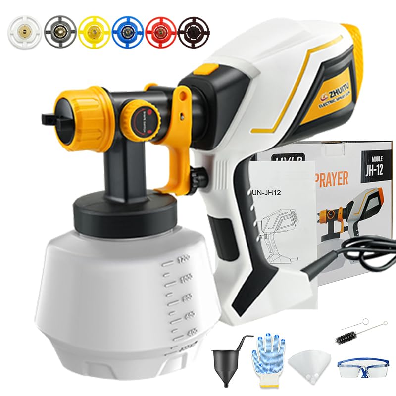 ZHUITU Paint Sprayer front view showing compact design for easy storage.