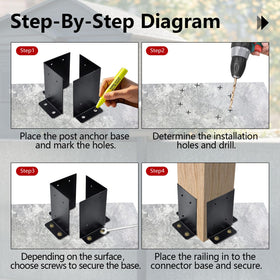 Zhupoub outdoor post base in use demonstrating weatherproof performance