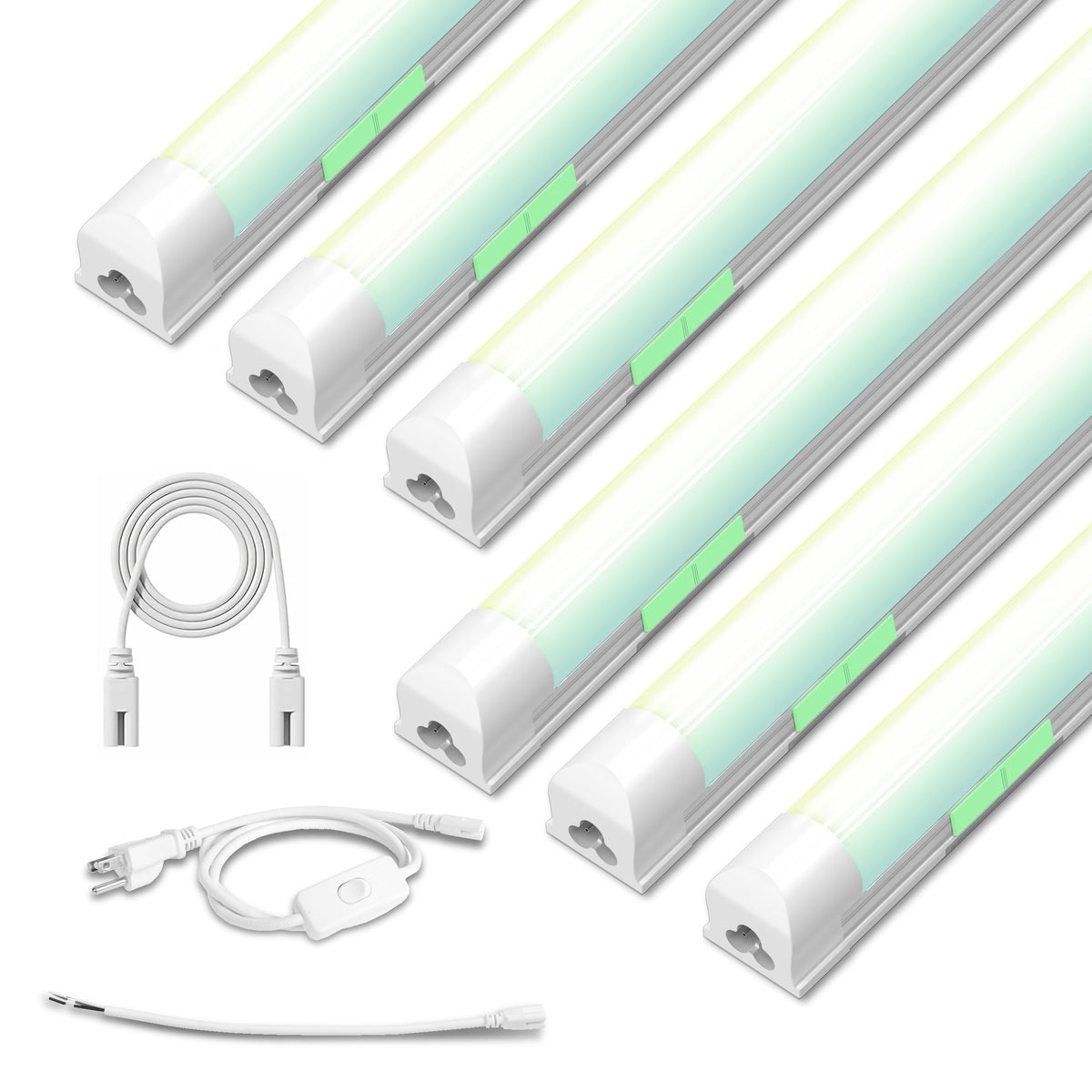 Zi-ZOHNSON 6-pack dimmable 4ft LED shop light with even workshop illumination