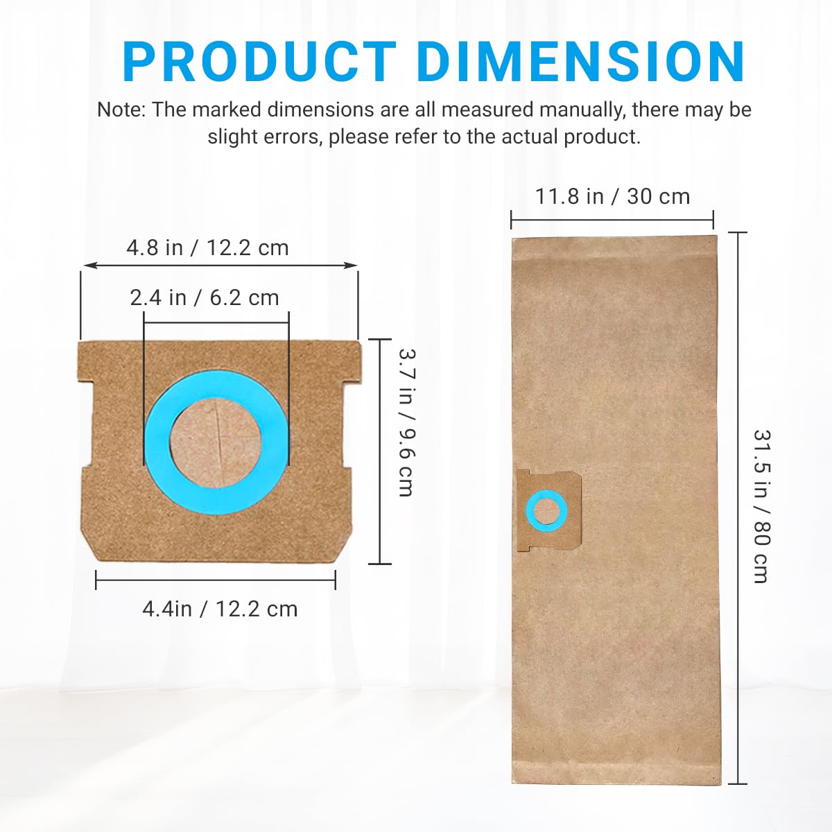 Zibopon 2-layer filtration bags trap fine dust effectively.