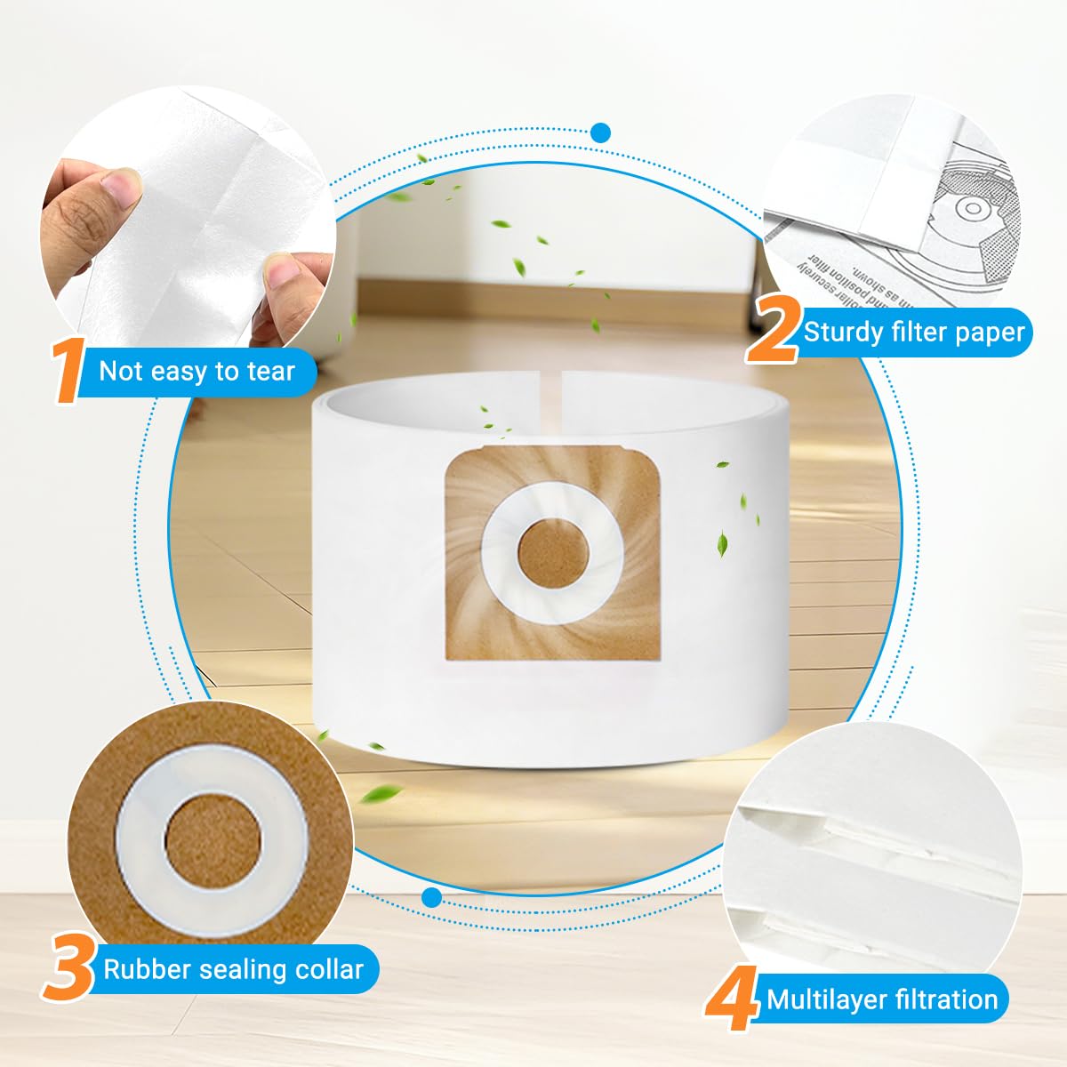 Zibopon 38735 tear-resistant material demonstrates reliable filtration in dry use.