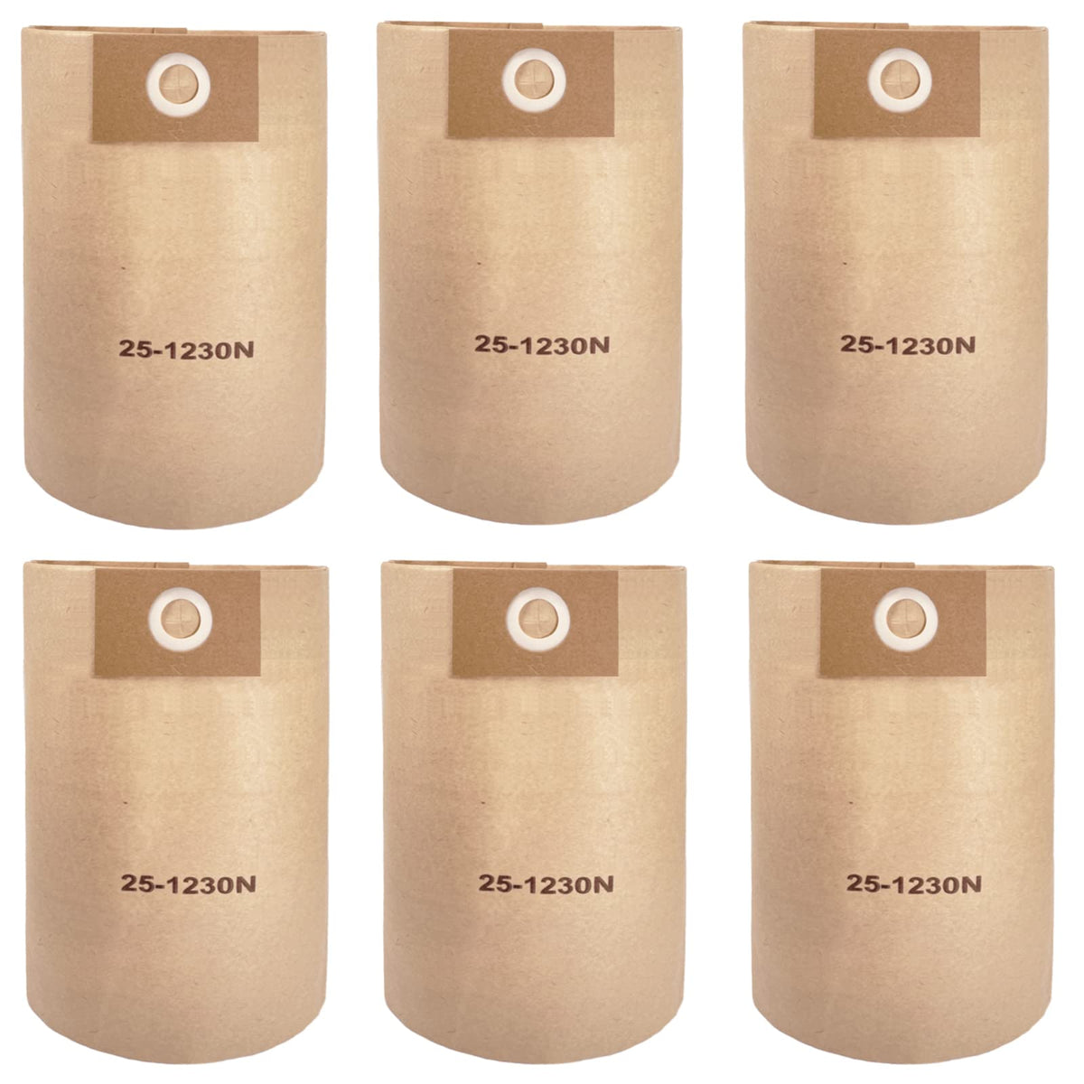 Zibopon 6-pack 25-1230 bags for Stanley vacuums, easy replacements and clean use.