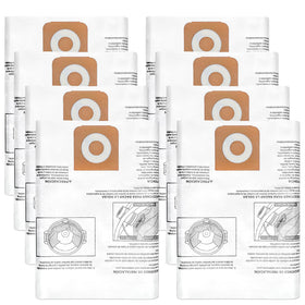 Zibopon 8-pack dust bags for Craftsman 16-20 gallon shop vac; secure dry pickup solution