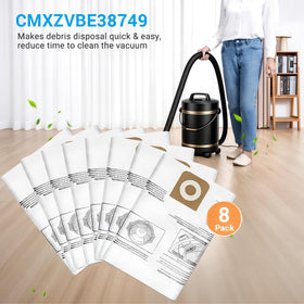 Zibopon bag for CMXEVBE17656; compatible with Craftsman 20-gallon vacuums