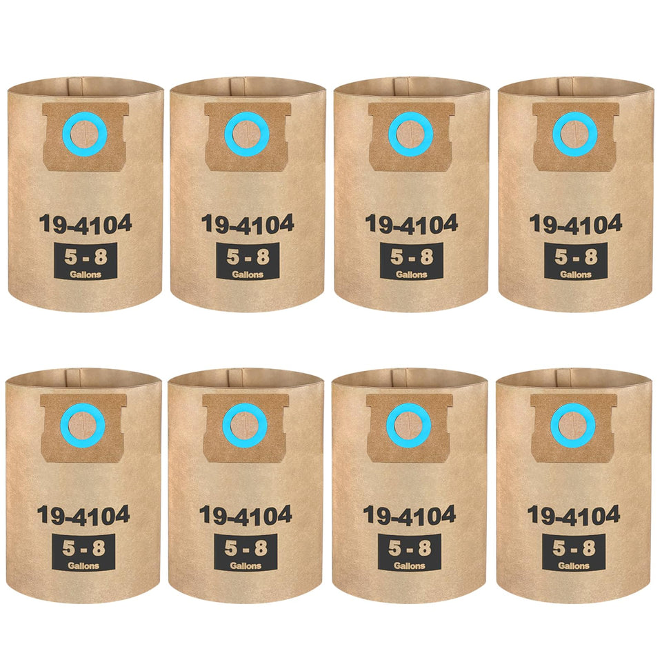 Zibopon DXVA19-4104 disposable bag shows durable construction for dusty shop vacs.