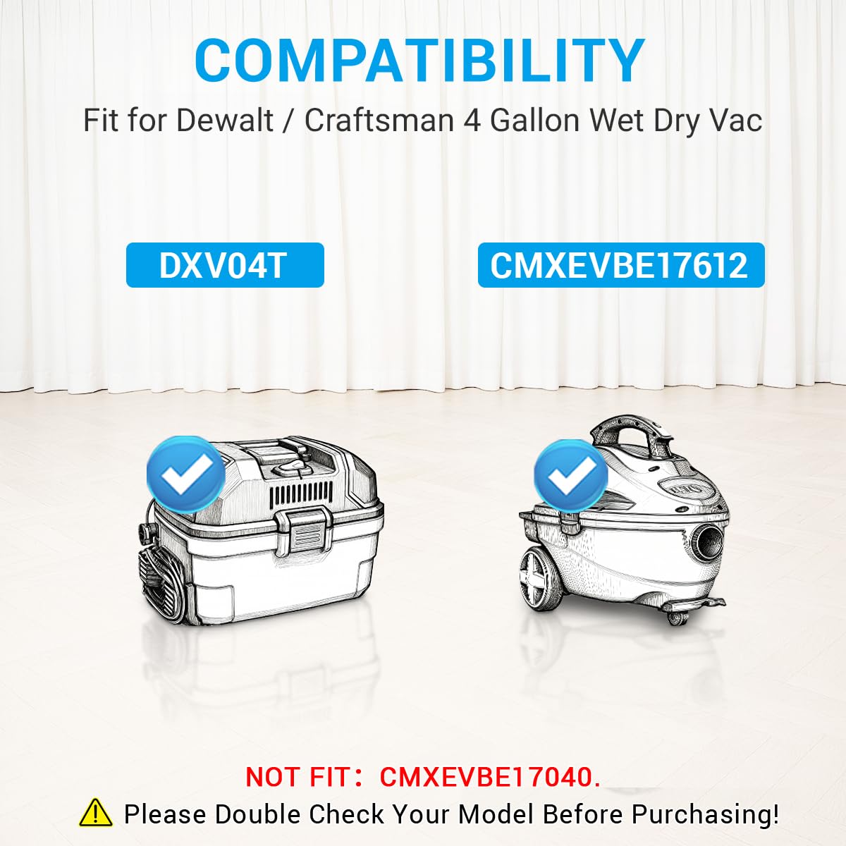 Zibopon DXVA25-4040 bag seal with collar enables easy cleanup.