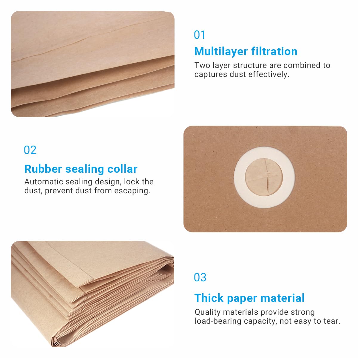 Zibopon bags fit SL18129/SL18130 series for reliable dry cleanup.