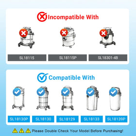 Zibopon compatibility with Stanley 4-5 gallon vacuums ensures a snug fit.