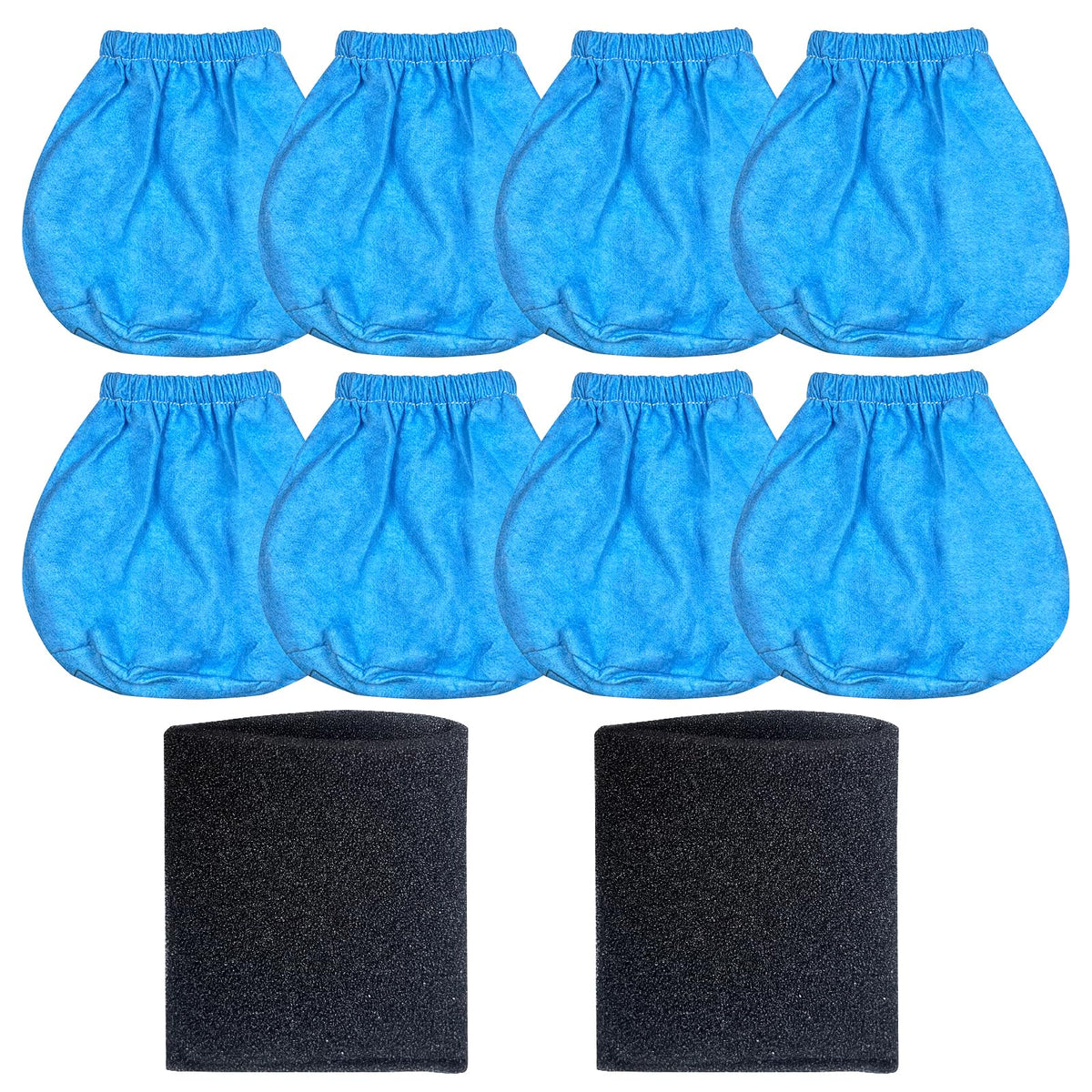 Zibopon VRC2 cloth filter 8-pack for high efficiency debris capture.