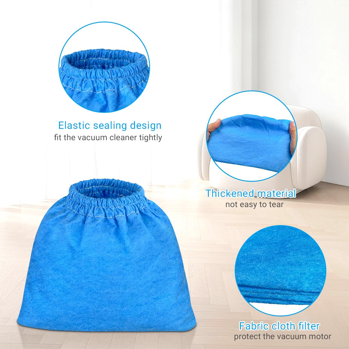 Zibopon wet/dry vacuum cleaning setup demonstrating dry and wet cleanup compatibility