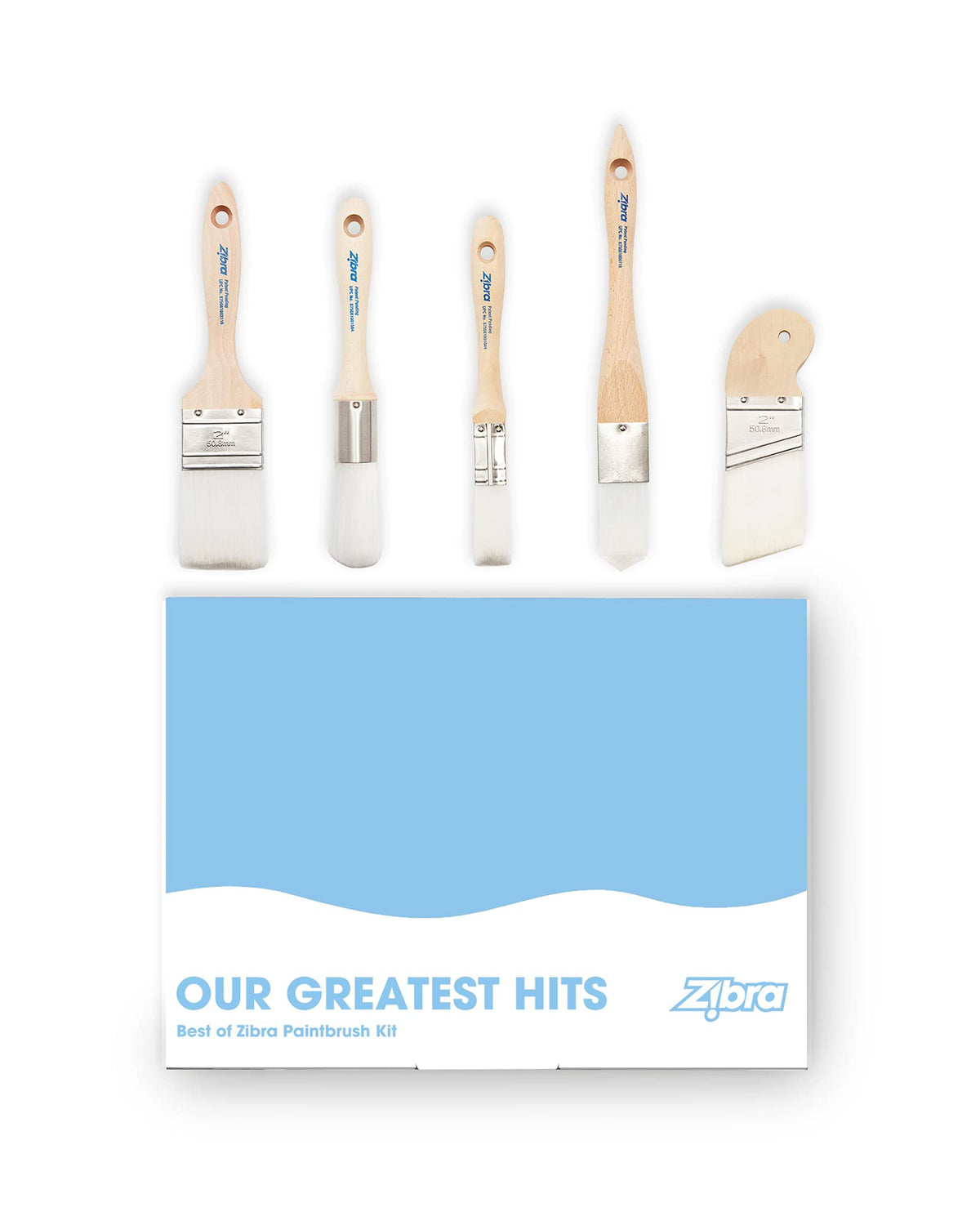 Zibra 5-piece DIY brush set round brush for precise edge work