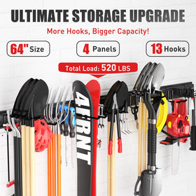 ZICANYCO 13 adjustable heavy-duty hooks for flexible tool placement.