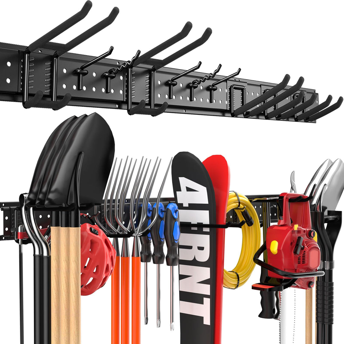 ZICANYCO garage tool organizer wall mount displaying a 48-inch frame ready for tools.