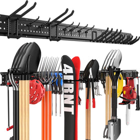ZICANYCO wall-mounted garage organizer 64-inch span for space saving and easy access.