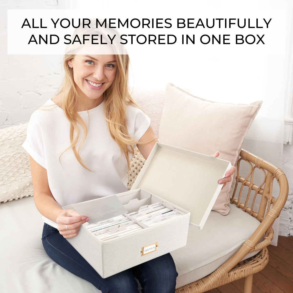 ZICOTO divider labels help categorize memories by theme.