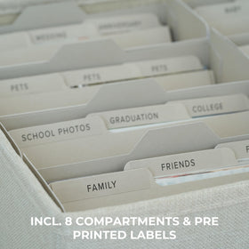 ZICOTO built-in label holder keeps photos easy to locate.