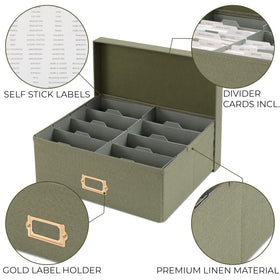 ZICOTO photo box stackable design helps save space on shelves.