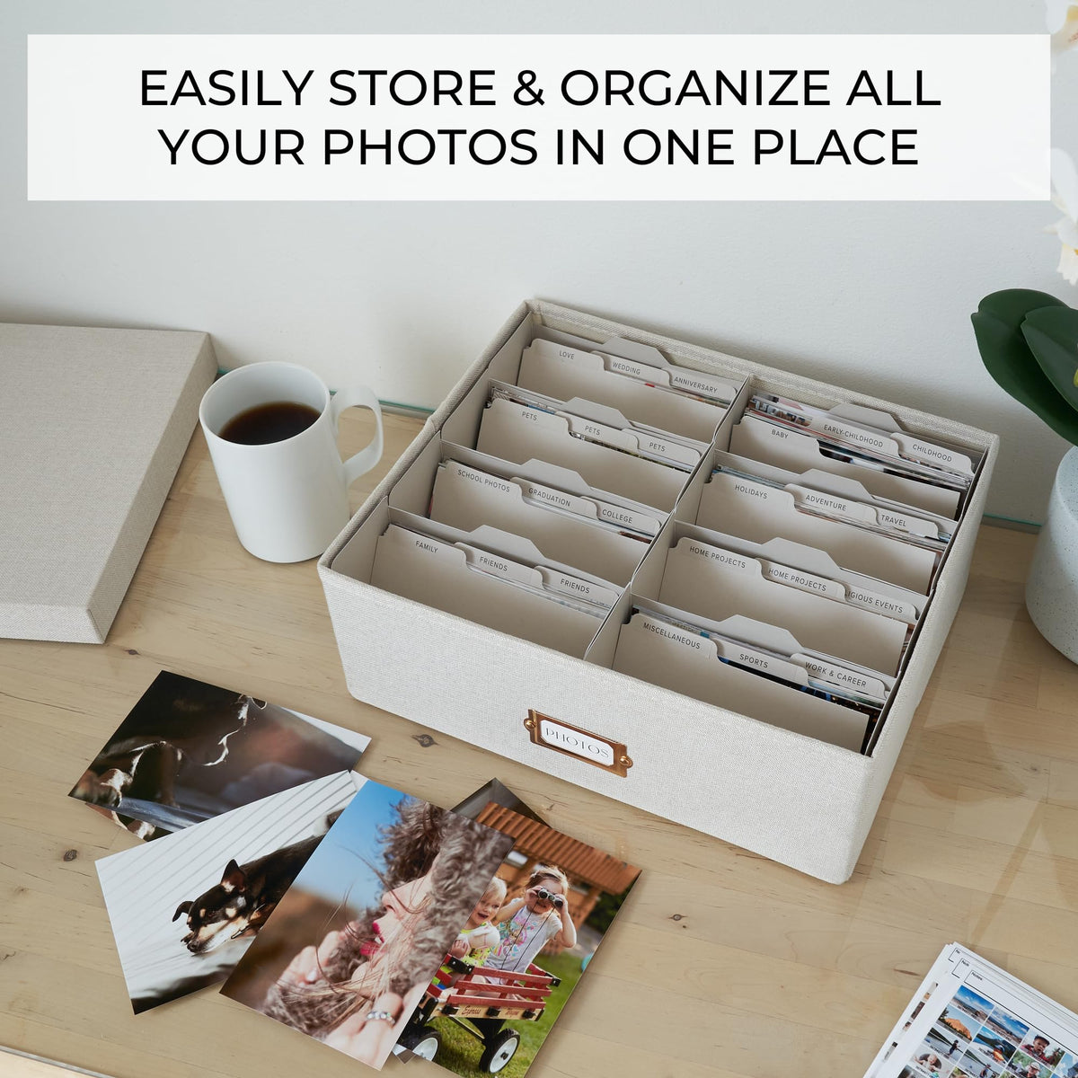 ZICOTO eight-compartment design keeps 4x6 prints neat and accessible.