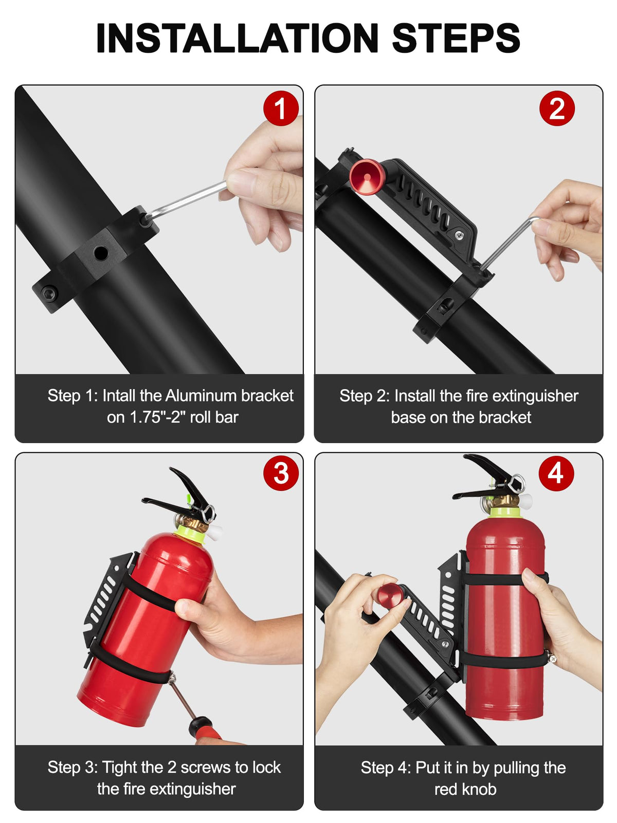 ZIDIYORUO two-brackets with rubber cover reduce movement and protect gear.
