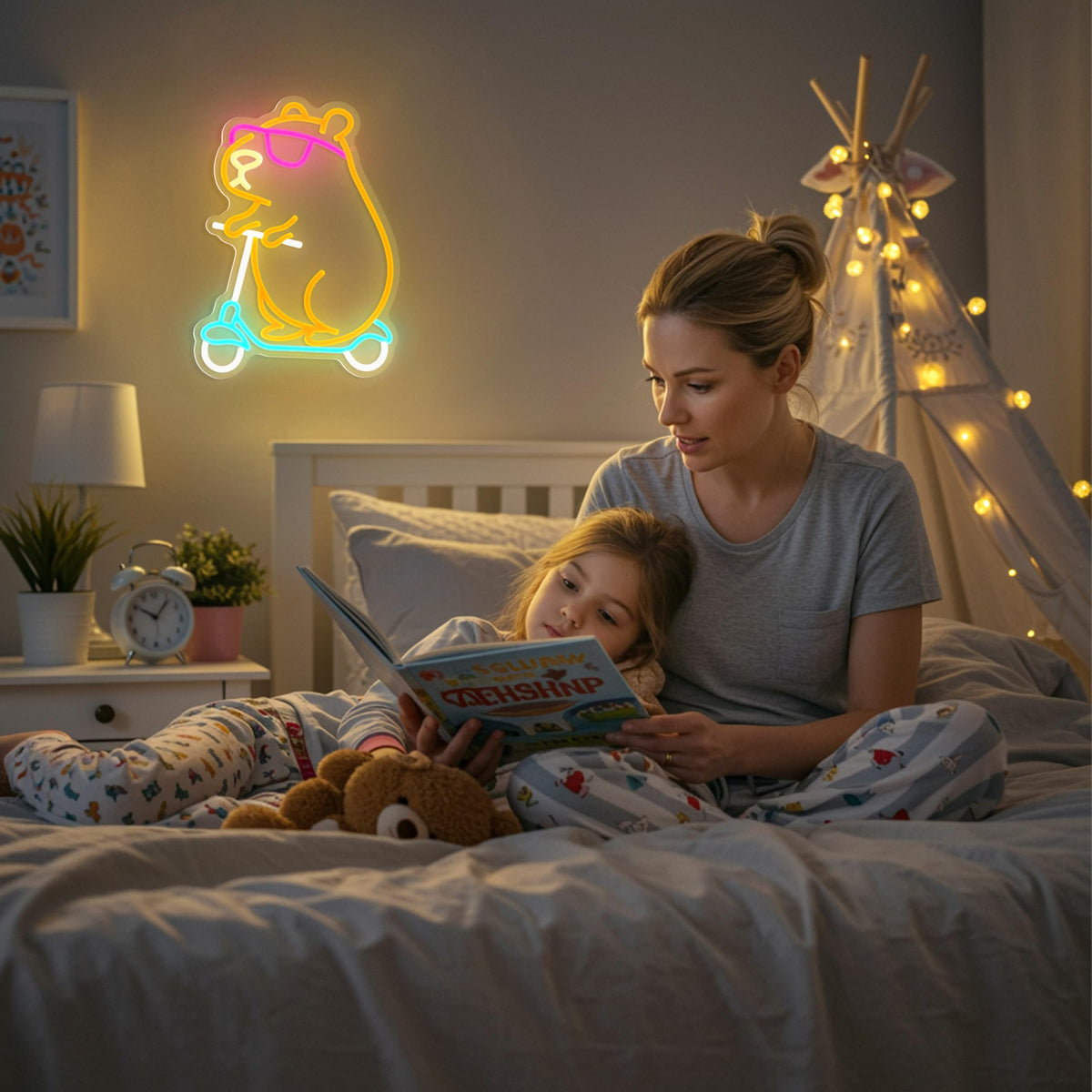 Zidoni Capybara neon creates ambient LED glow for bedrooms and lounges.
