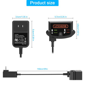 ZIFI LCS1620B charger with LBXR20 battery placed for testing