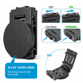 Zihvfzu clip side view demonstrates slim, ergonomic profile for belt attachment.