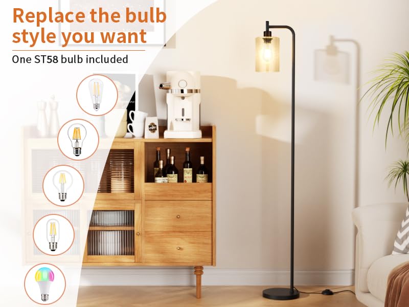 Ziisee lamp uses replaceable LED bulb for long lasting bright light.