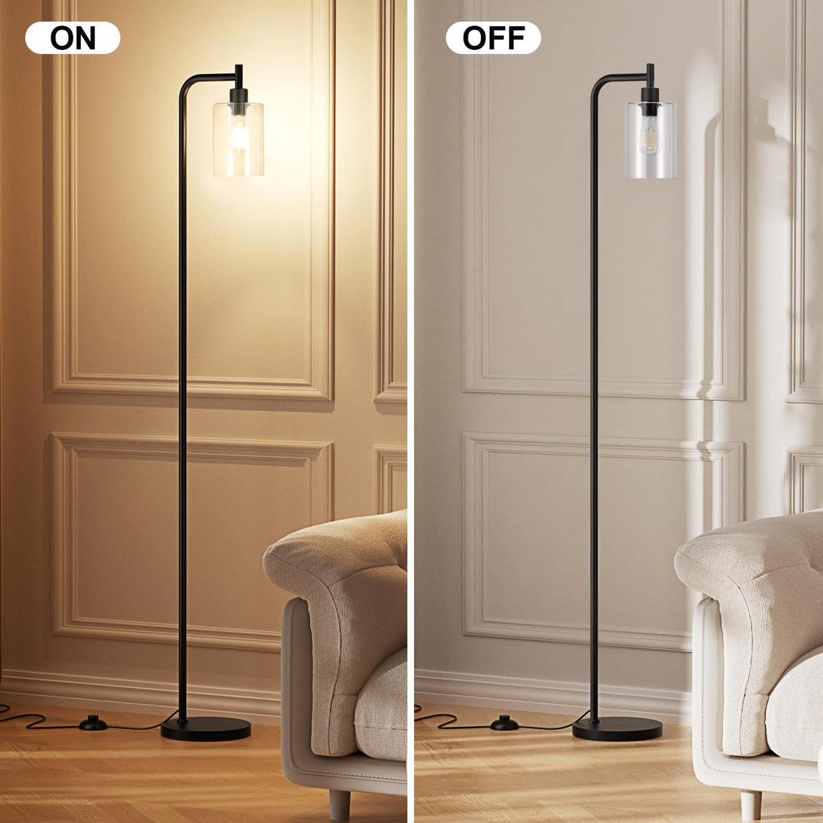 Ziisee floor lamp foot pedal switch enables hands-free operation