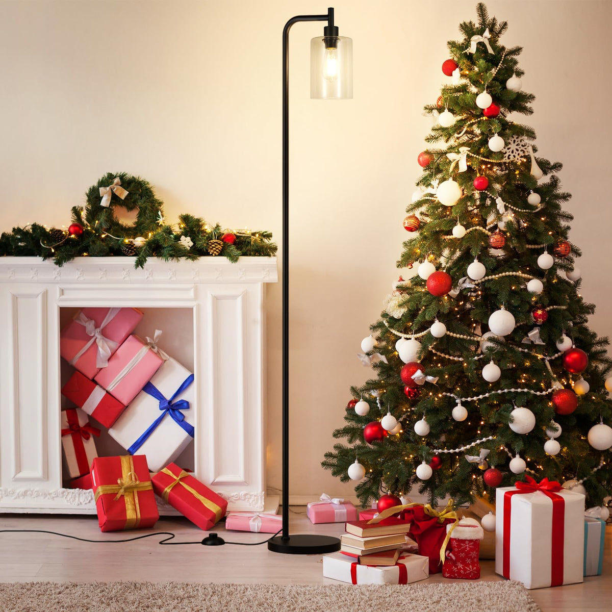 Ziisee floor lamp in living room setting with ambient glow