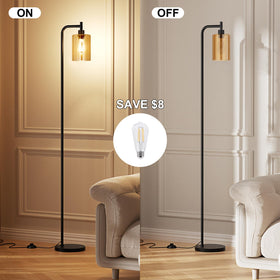Ziisee black floor lamp with modern design suits living rooms and offices.