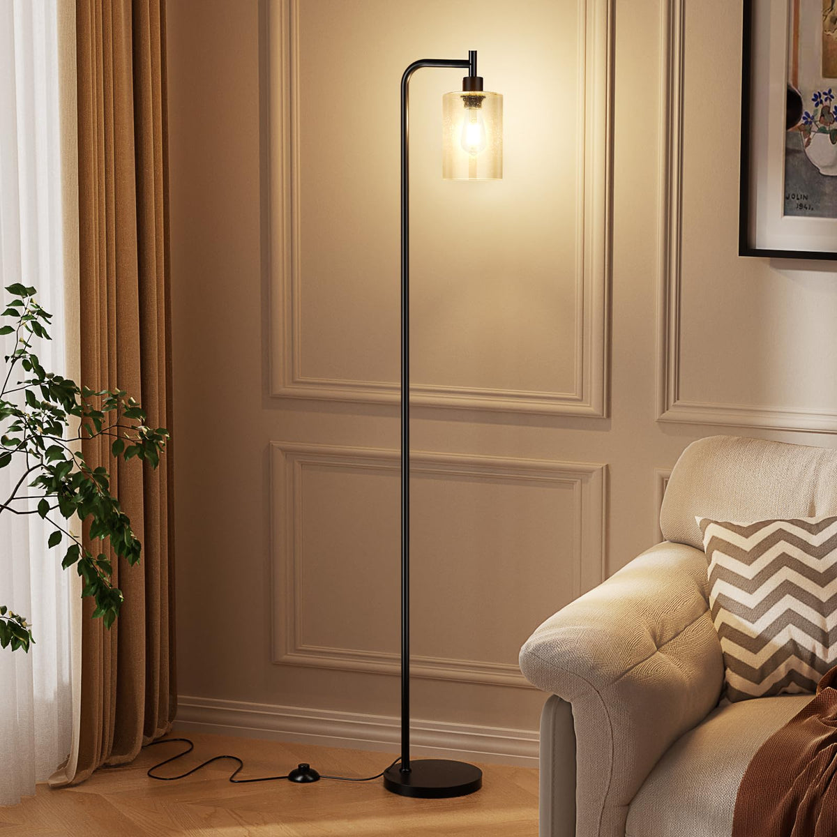 Ziisee LED bulb emits warm 3000K glow for cozy rooms.