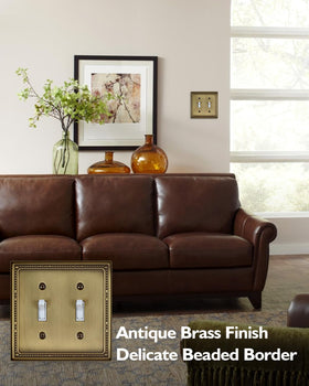 ZILLSEA 2-pack metal wall plates with durable construction for high-use rooms.