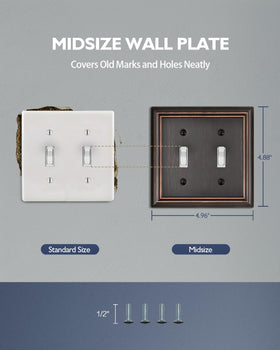 ZILLSEA aged bronze wall plate in kitchen pairs with modern appliances and warm tones.
