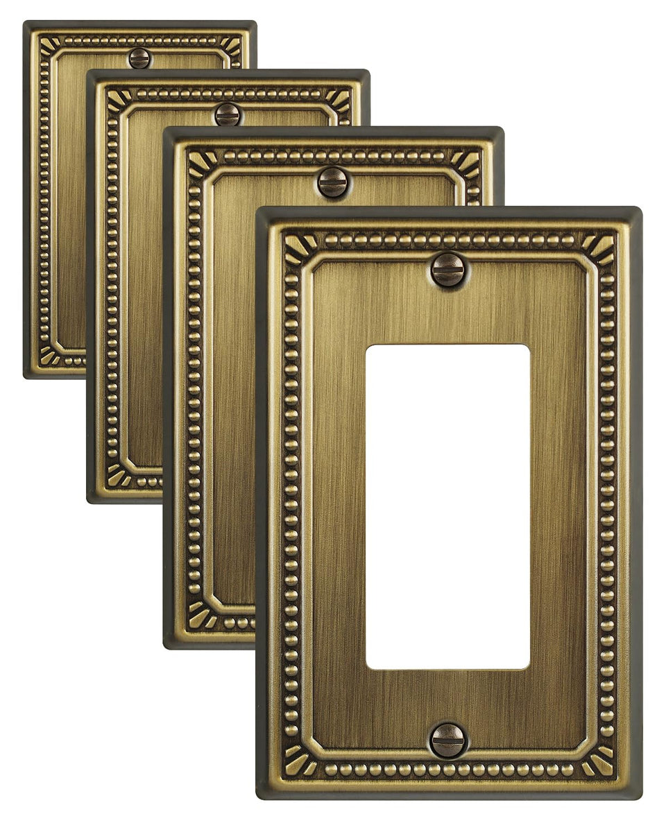 ZILLSEA antique brass pearl decorator plate four-pack adds timeless elegance to any room.