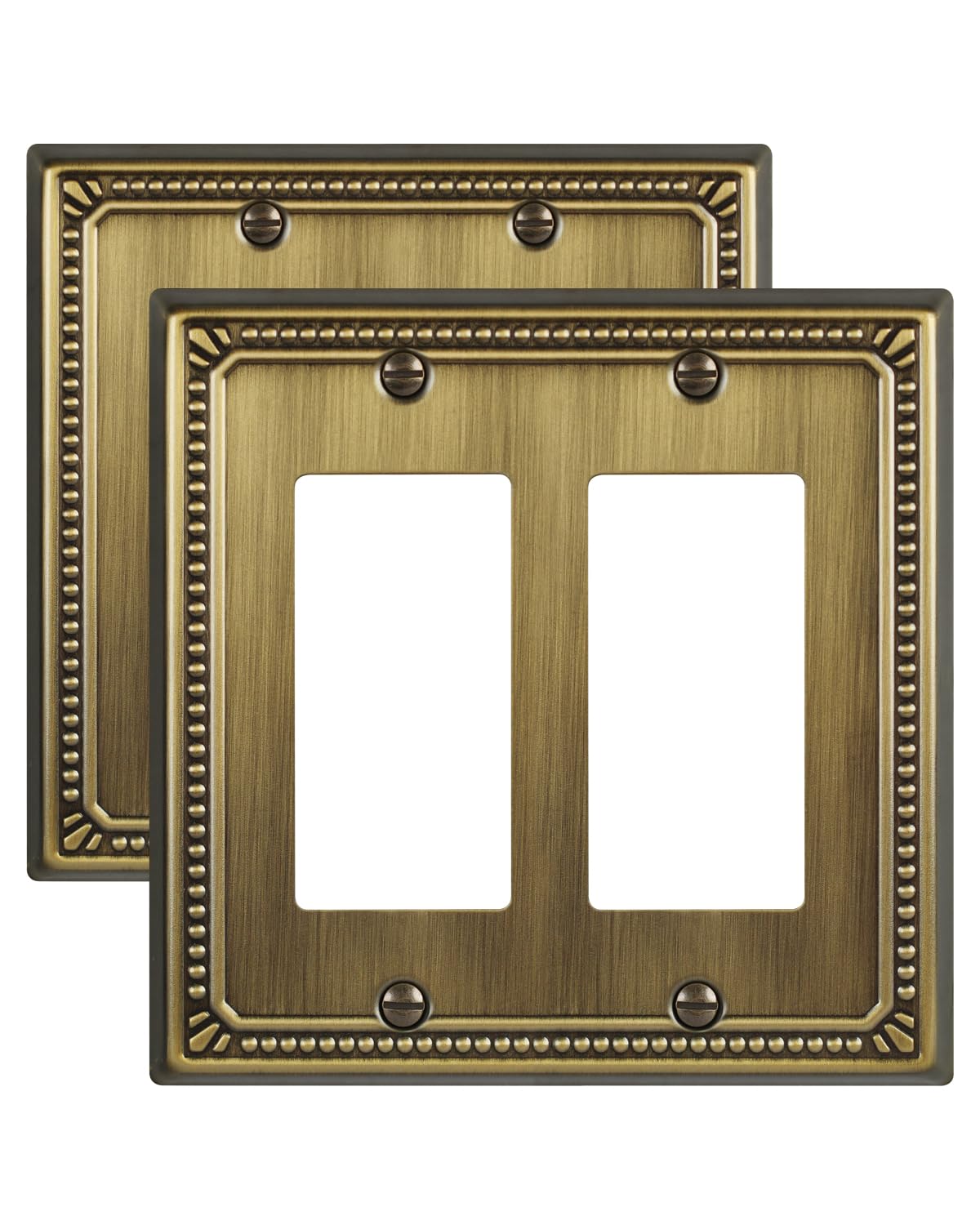ZILLSEA decorative pearl design wall plate 2-pack enhances living room aesthetics and durability.