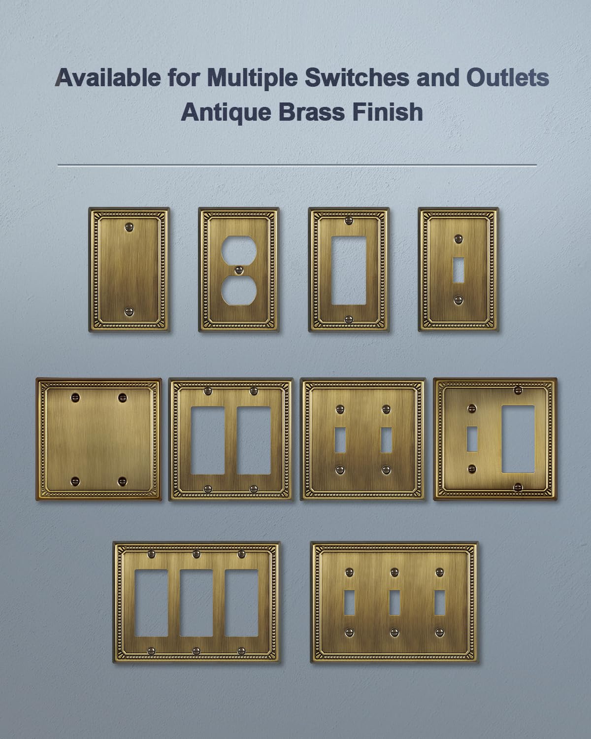 ZILLSEA double decorator plates include screws for straightforward installation.