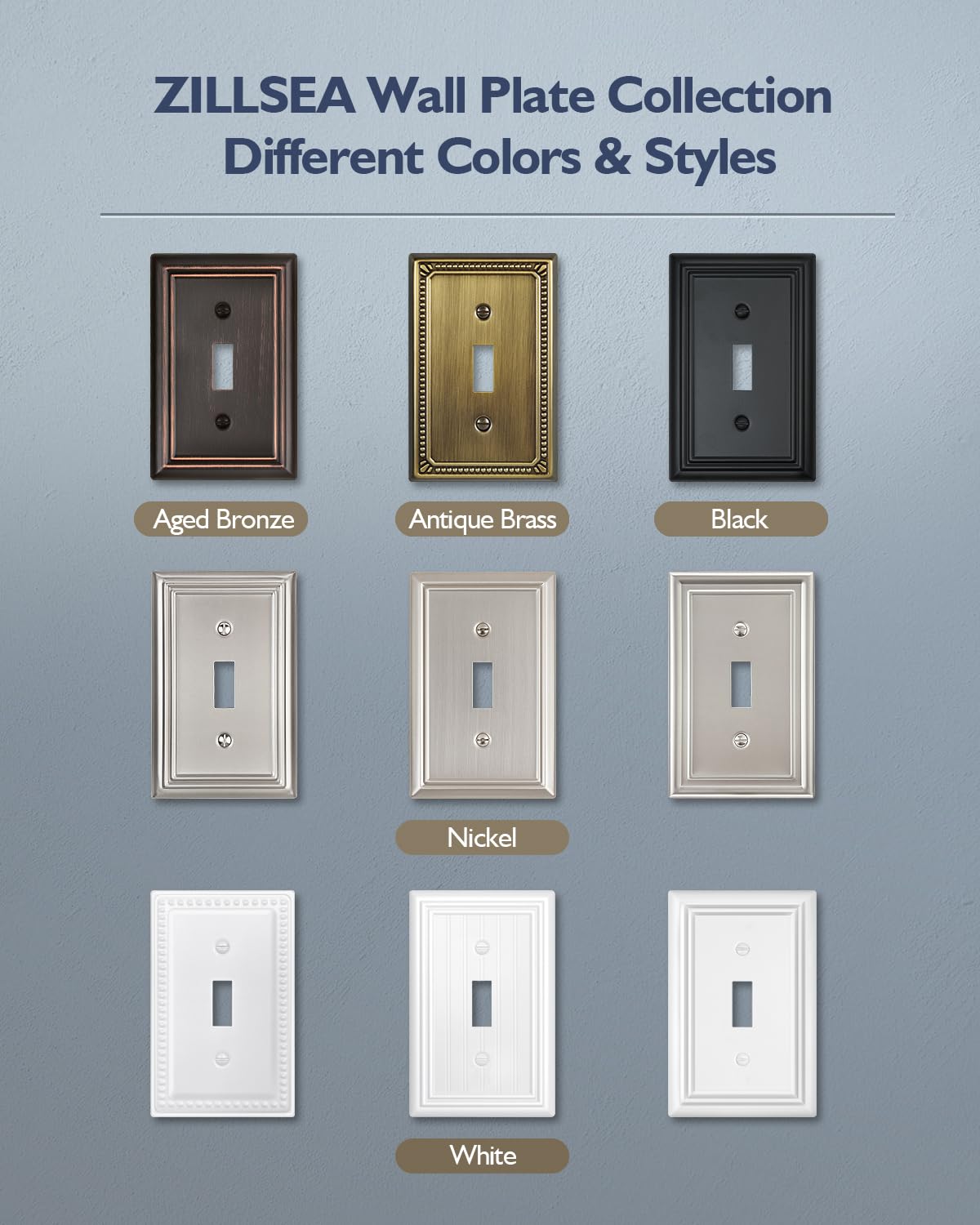 ZILLSEA premium steel wall plate showcases lasting durability.