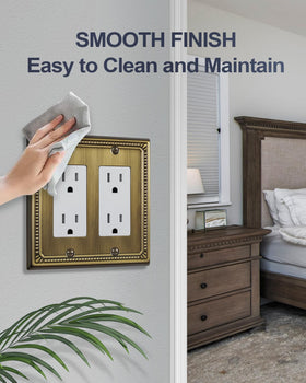 ZILLSEA wall plate fits dimmers, toggles, and outlets for versatile installation.
