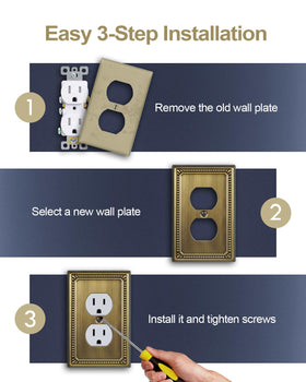 ZILLSEA antique brass pearl plate enhances living rooms and offices.