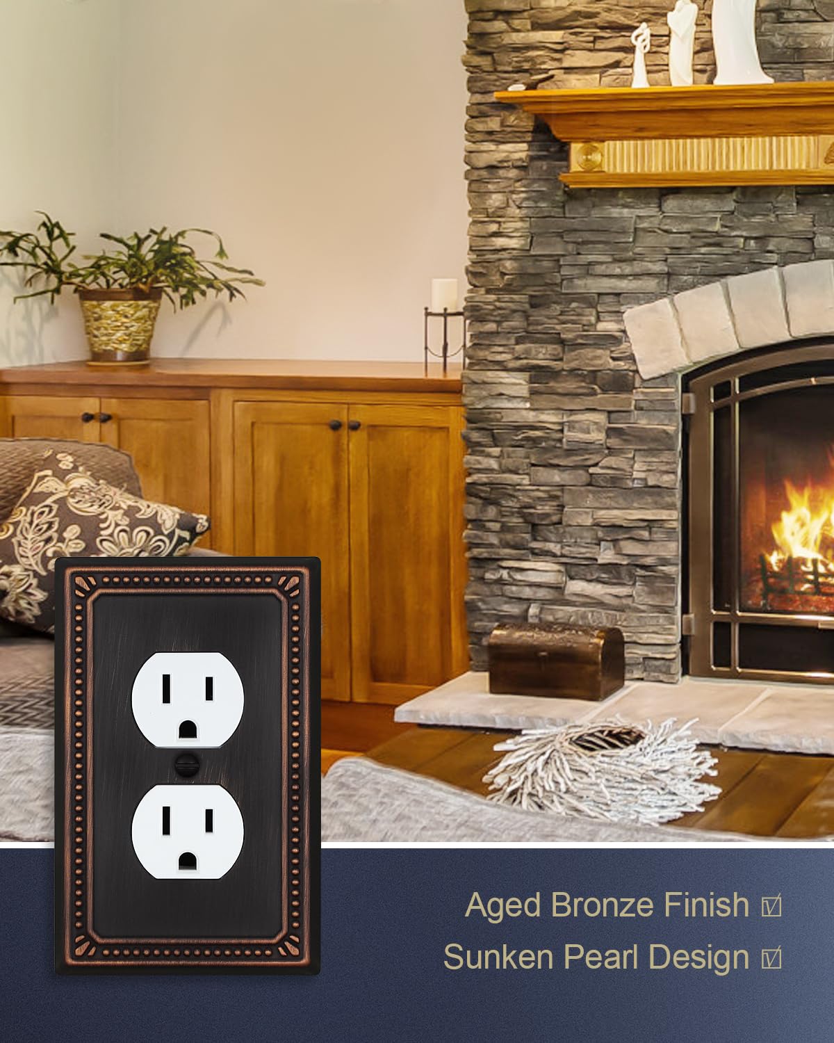 ZILLSEA durable metal wall plate for lasting outlet protection