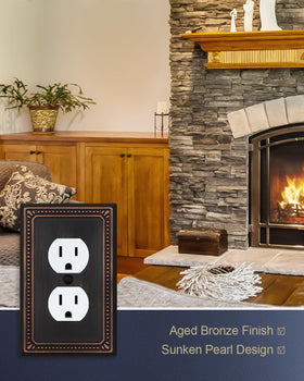 ZILLSEA durable metal wall plate for lasting outlet protection