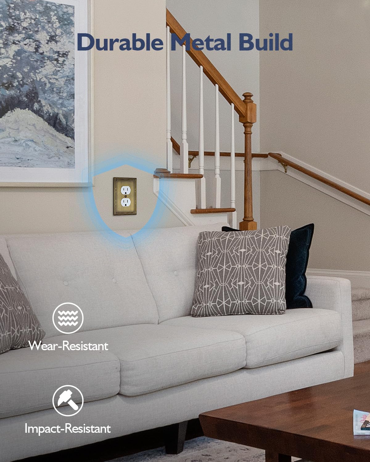 ZILLSEA metal wall plate durable construction and finish