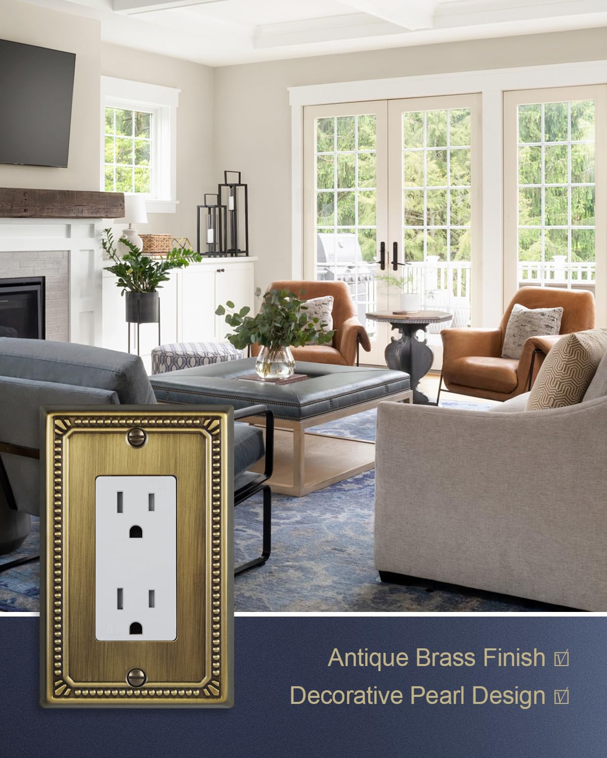 ZILLSEA metal wall plate features durable construction for long-lasting use.