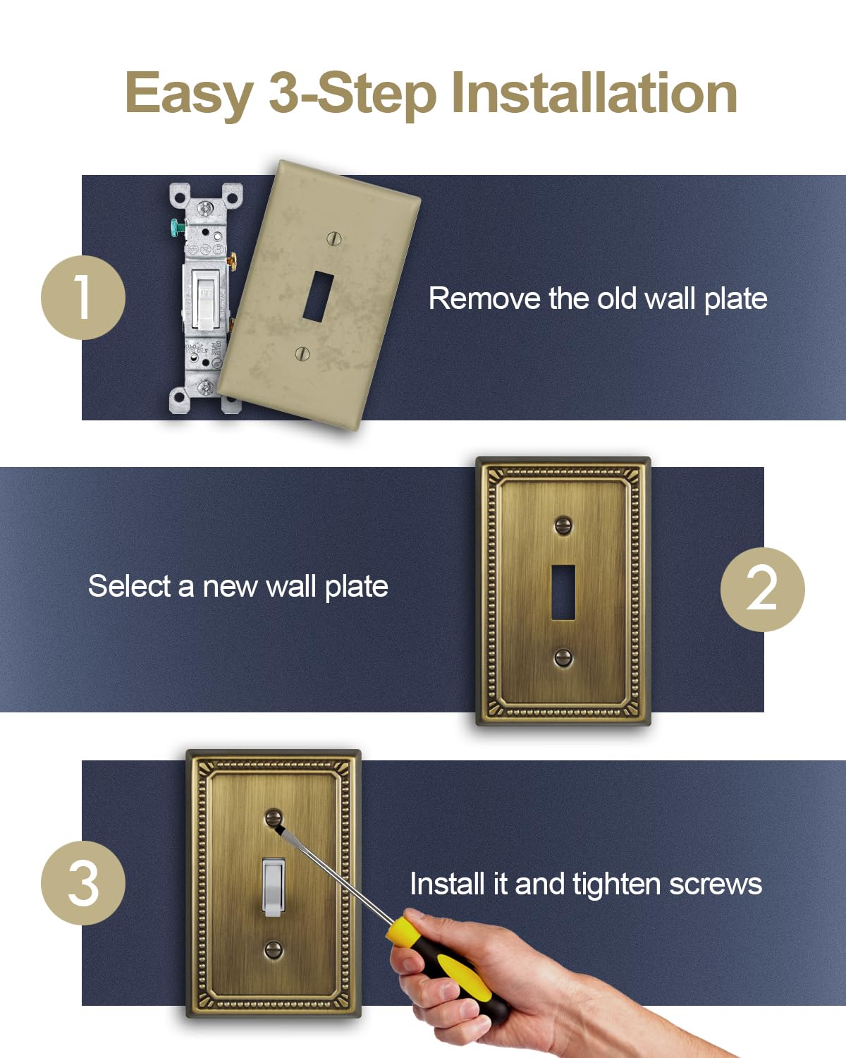 ZILLSEA easy-install wall plate with included screws simplifies upgrades.