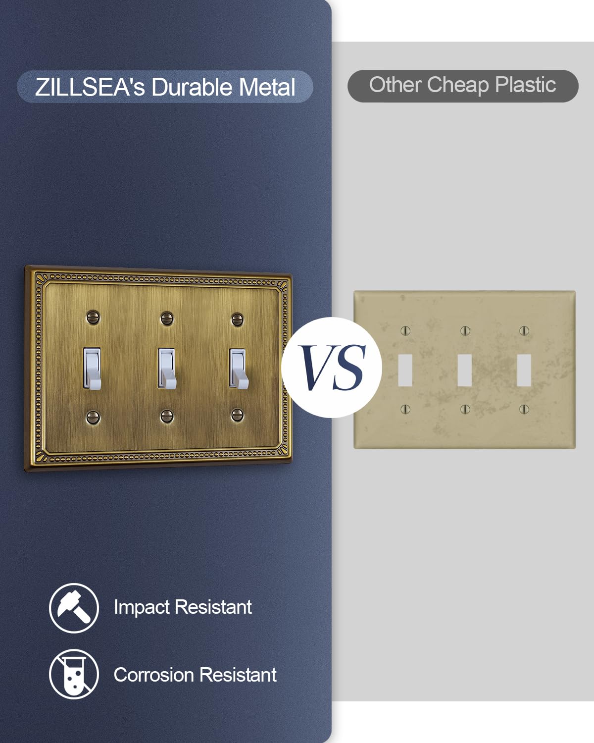 ZILLSEA pearl-design detail on switch plate adds texture and sophistication