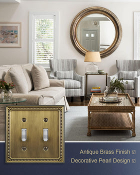 ZILLSEA pearl-design wall plate adds elegant accent to any room.