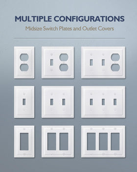 ZILLSEA 4-pack wall plate offering cohesive style across outlets.