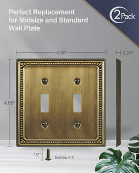 ZILLSEA wall plate compatible with dimmers and outlets for versatile styling.