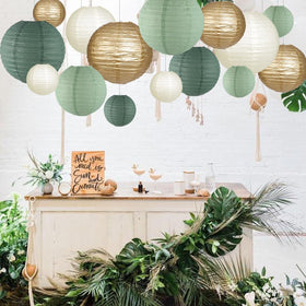 Zilue 10-inch gold paper lanterns for a warm glow